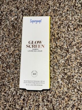 Supergoop! Glow Screen Dawn SPF 40 — White and Yellow Packaging